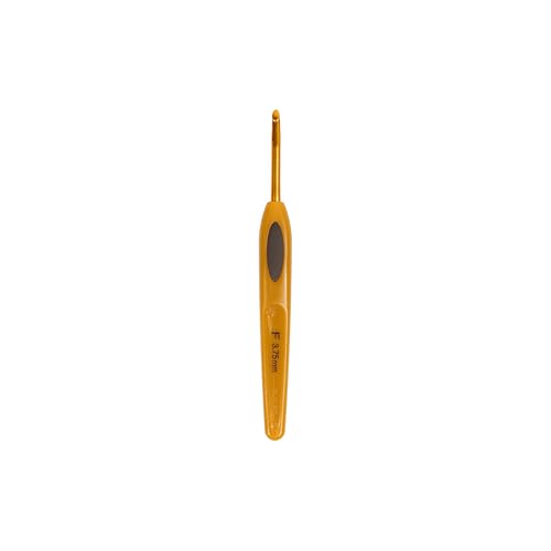 Clover 1006/F Soft Touch 3.75-mm Crochet Hooks, Size F - size: 3.75mm