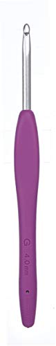 Clover 1045/G Purple Amour Crochet Hook, Size G, 4.0mm - size: US G / 4.00 mm