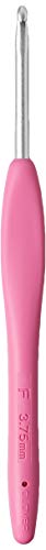 Clover 1044/F Pink Amour Crochet Hook, Size F, 3.75mm (Pack of 2) - size: US F / 3.75 mm (Pack of 2)