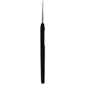 KnitPro Steel Single-Ended Crochet Hook with Black Soft Handle | 1.25 mm - size: 1.25 mm