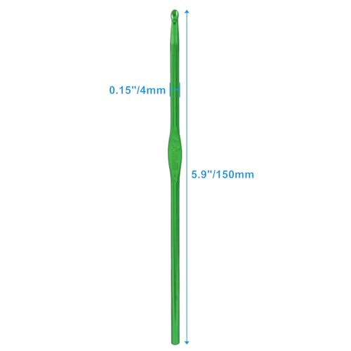 Bivethoi Aluminum Crochet Hook 4mm, 20 Pcs | Knitting Needles, Bulk Set, For Craft Yarn, For Beginners - size: 4mm