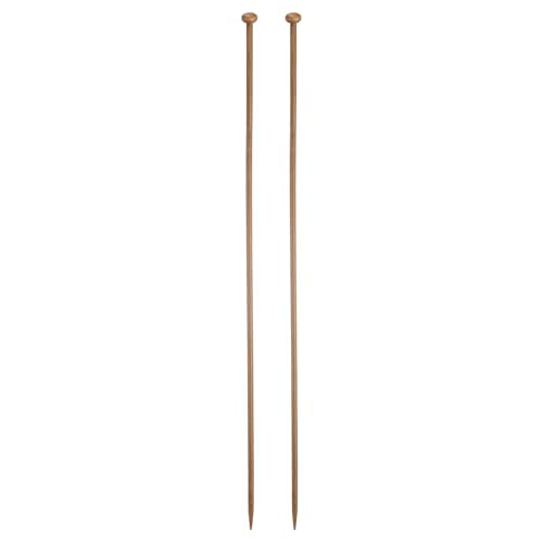 HARFINGTON 4mm Bamboo Knitting Needle Straight Single Pointed 13.8 Inch Long Wooden Sweater Knitting Needles US Size 6 for Yarn Beginners Hand Sock DIY - size: 4mm US Size 6