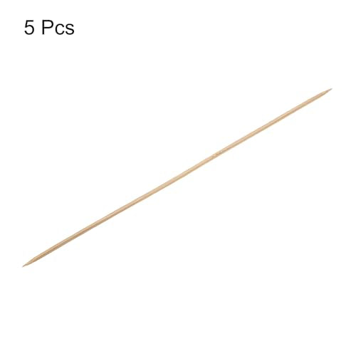 HARFINGTON 5Pcs Bamboo Knitting Needles Double Pointed Size US 2(2.75mm) Carbonized 7.9 Inch(20cm) Straight for Handmade Creative DIY Knitting Craft Yarn - color: Brown, size: US 2(2.75mm)