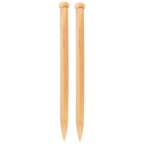 JubileeYarn Jumbo Birch Knitting Needles - US 50 (25mm) - 16" Long - 1 Pair - size: US 50/25mm (16" Long)