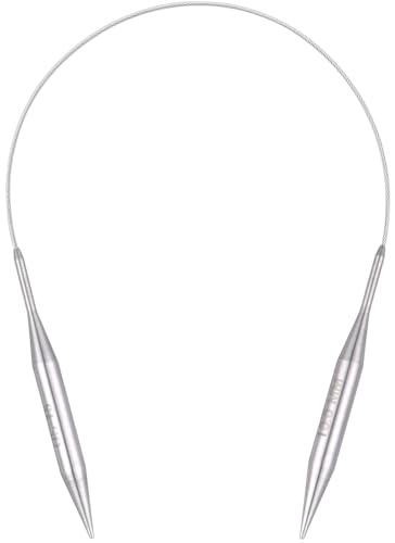 Circular Knitting Needles 16 inch (40cm) - US Size 15 (10mm) Stainless Steel Round Knitting Needles for Hats, Socks & Baby Booties - size: 16in/10mm(US15)