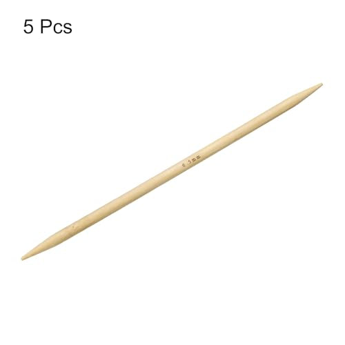 HARFINGTON 5Pcs Bamboo Knitting Needles Double Pointed US 10.25(6.5mm) 7.9 Inch(20cm) Straight for Handmade Creative DIY Knitting Craft Yarn, Yellow - color: Yellow, size: US 10.25(6.5mm)