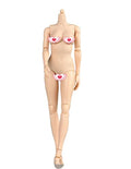 1/6 Scale Female Figure Body, 12inch Pale Skin Large Bust Flexible Doll | 1:6 Scale Female Body,Half-Seamless,Articulated Action Figure with Replacement Hands for Custom Painting Photography Display - color: Pale Skin-large Bust