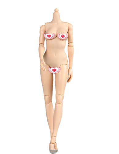 1/6 Scale Female Figure Body, 12inch Pale Skin Large Bust Flexible Doll | 1:6 Scale Female Body,Half-Seamless,Articulated Action Figure with Replacement Hands for Custom Painting Photography Display - color: Pale Skin-large Bust