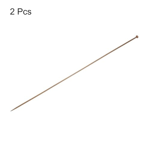 HARFINGTON 2.75mm Bamboo Knitting Needle Straight Single Pointed 13.8 Inch Long Wooden Sweater Knitting Needles US Size 2 for Yarn Beginners Hand Sock DIY - size: 2.75mm US Size 2