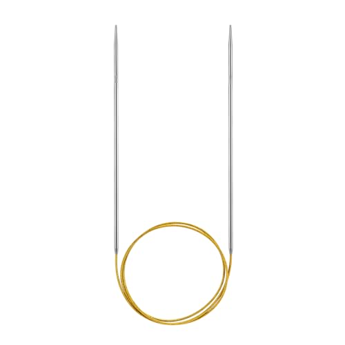 Soosui 2.5 mm Circular Knitting Needles US1.5|32 inches/80 Centimeters Long | Circular Knitting Needle, Made of Metal, Suitable for Weaving Scarves, Blankets, etc. - size: US1.5/2.5MM