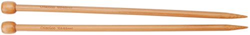 ChiaoGoo 13-Inch Single Point Dark Patina Knitting Needles, 13/9mm