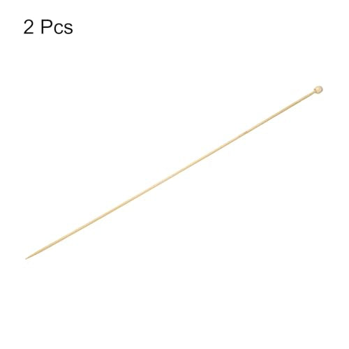 HARFINGTON 2.75mm Bamboo Knitting Needle Straight Single Pointed 13.8 Inch Long Wooden Sweater Beginners Hand Knitting Needles US Size 2 for Yarn Hand DIY - size: 2.75mm US Size 2