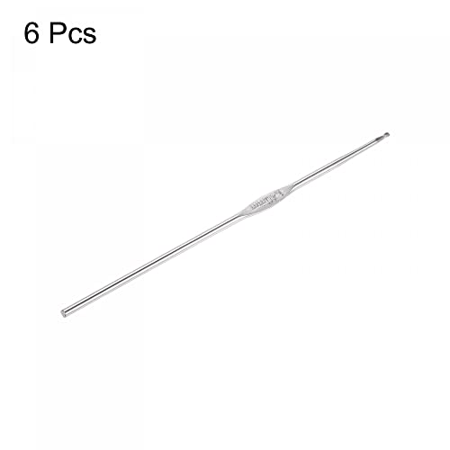 uxcell Stainless Steel Crochet Hook 1.4mm US Size 9 Knitting Needles for DIY Craft Yarn 6Pcs - size: 1.4mm