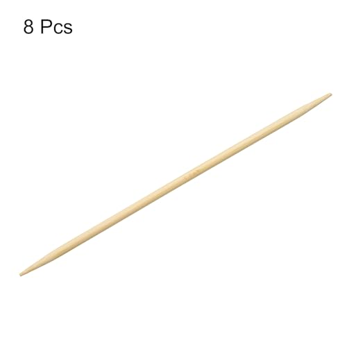 HARFINGTON 8Pcs Bamboo Knitting Needles Double Pointed Size US 8(5mm) 7.9 Inch(20cm) Straight for Handmade Creative DIY Knitting Craft Yarn Projects - size: US 8(5mm)