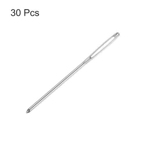 HARFINGTON 30Pcs Large Eye Blunt Needles 2.36" Tapestry Needle Yarn Sewing Knitting Weaving Needle Stainless Steel for Crochet Projects - size: 2.36"