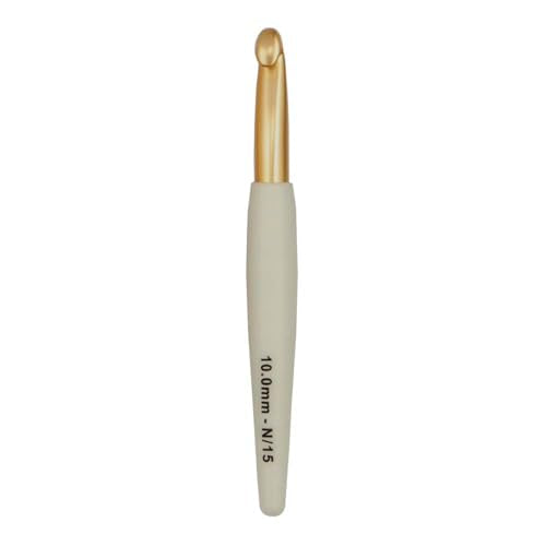 Knitter’s Pride Pearl Single-Ended Aluminum Crochet Hook - 10.00mm - size: 10.00 mm