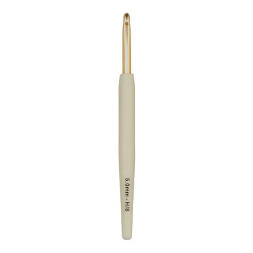 Knitter’s Pride Pearl Single-Ended Aluminum Crochet Hook - 5.00mm - size: 5.00 mm