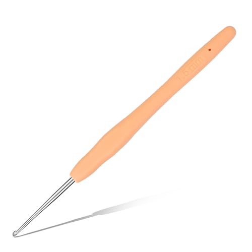 QMNNMA 1.5 mm Crochet Hook, Ergonomic Crochet Hooks, Crochet Needles | Ergonomic Crochet Hooks for Arthritic Hands, Crochet Needles for Yarn, Extra Long Knitting Needles for Beginners - size: 1.5mm