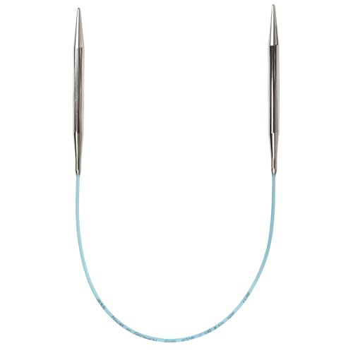 skacel by addi Rocket Circular Knitting Needles, Fixed 16 Inch (40 cm) Plated Brass Tips with Flexible Nylon Cord, 3.5 mm (US Size 4) - size: 3.50 mm