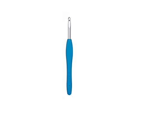 Clover 1047/H Deep Blue Amour Crochet Hook, Size H, 5.0mm - size: 5.00m