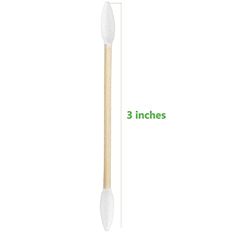 2000pcs Precision Tip Cotton Swabs for Makeup, Double Pointed Cottonbuds | Bamboo sticks - size: 20 Pack（2000）