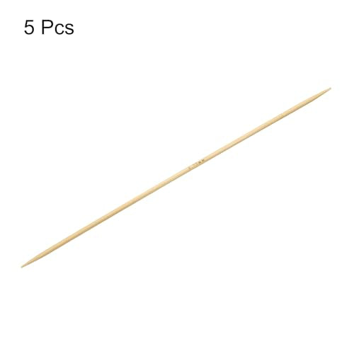 HARFINGTON 5Pcs Bamboo Knitting Needles Double Pointed US 2(2.75mm) 7.9 Inch(20cm) Straight for Handmade Creative DIY Knitting Craft Yarn, Yellow - color: Yellow, size: US 2(2.75mm)