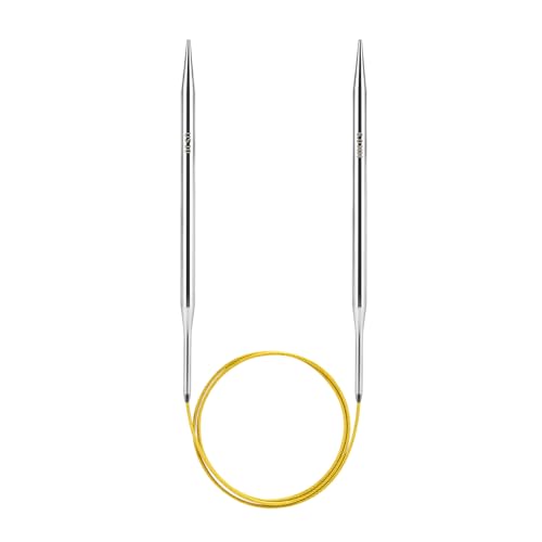 Soosui 6.0 mm Circular Knitting Needles US10|32 inches/80 Centimeters Long | Circular Knitting Needle, Made of Metal, Suitable for Weaving Scarves, Blankets, etc. - size: US10/6.0MM