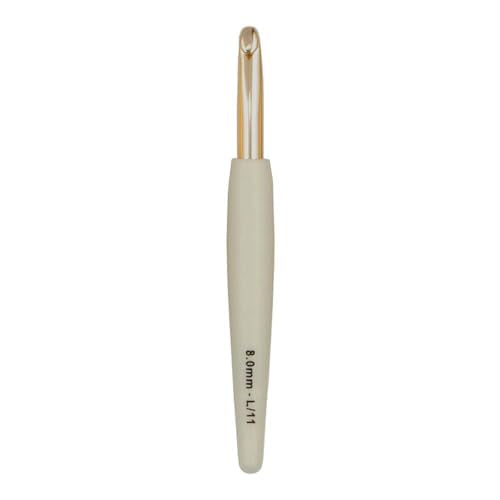 Knitter’s Pride Pearl Single-Ended Aluminum Crochet Hook - 8.00mm - size: 8.00 mm