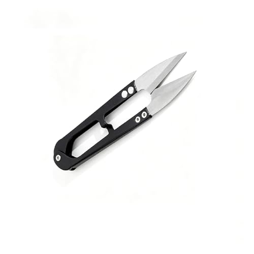1 Pair 4.2 Inch Scissors Sewing Supplies Small Scissor Fabric for Stitching, DIY Supplies, Yarn Scissors, Small Trimming, Bonsai Tools,Black - color: Black