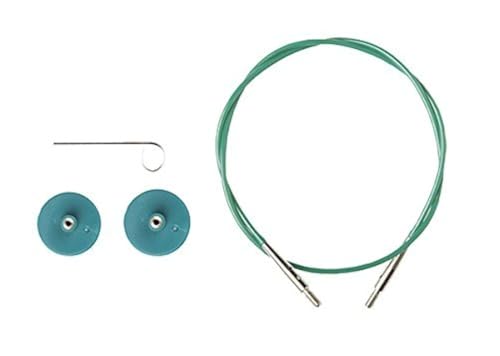 Knit Picks Interchangeable Circular Knitting Needle Cable - 47" Green | For Regular Interchangeable knitting needles, creates 47 inch total length including needle length when attached - size: 47"