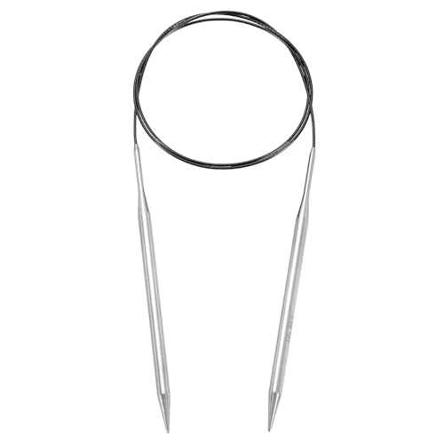 uxcell Size US 10.25 (6.5mm) Knitting Needles Circular Needle 40 Inch(100cm) Round Metal Stainless Steel Needle for Handmade Projects DIY Knitting Black - color: Black, size: 40 inch Size US 10.25 (6.5mm)