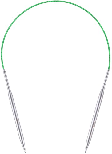 Circular Knitting Needles 16 inch (40cm) -US Size 9 (5.5mm) Stainless Steel Round Knitting Needles for Hats, Socks & Baby Booties - size: 16in/5.5mm(US9)