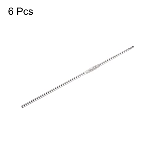 uxcell Stainless Steel Crochet Hook 2mm US Size 4 Knitting Needles for DIY Craft Yarn 6Pcs - size: 2mm