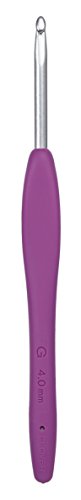 Clover 1045/G Purple Amour Crochet Hook, Size G, 4.0mm - size: US G / 4.00 mm