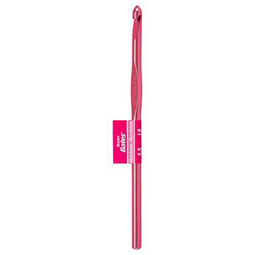 CJ BATES & SONS Size I9/5.5mm Susan Bates Silvalume Aluminum Crochet Hook 5.5"