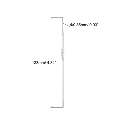 uxcell Stainless Steel Crochet Hook 0.85mm US Size 13 Knitting Needles for DIY Craft Yarn 6Pcs - size: 0.85mm