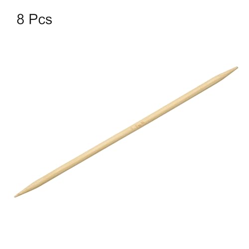 HARFINGTON 8Pcs Bamboo Knitting Needles Double Pointed Size US 9(5.5mm) 7.9 Inch(20cm) Straight for Handmade Creative DIY Knitting Craft Yarn Projects - size: US 9(5.5mm)