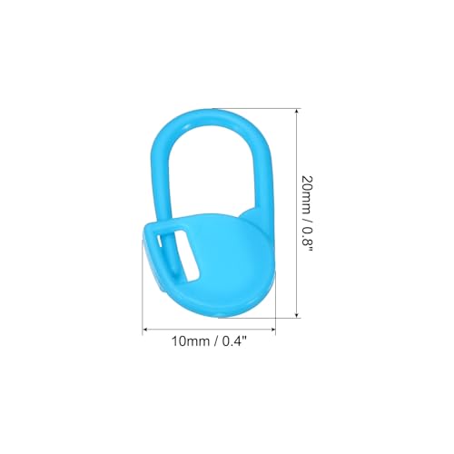 PATIKIL Crochet Stitch Markers, 100 Pack Plastic Knitting Markers Locking Stitch Marker for Sewing Crocheting DIY Craft, Lake Blue - color: Lake Blue