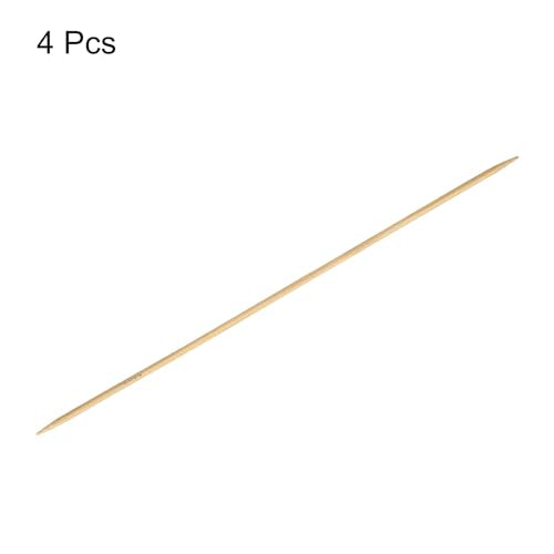 HARFINGTON 4Pcs Bamboo Knitting Needles Double Pointed Size US 8(5mm) Carbonized 14 Inch(36cm) Straight for Handmade Creative DIY Knitting Craft Yarn - size: US 8(5mm)
