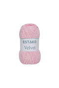 Estako Velvet Yarn for Crocheting, Super Bulky Chenille Yarn, Baby Pink | ultra soft, plush, cozy, thick, fluffy, polyester, 100 g, 132 yds, amigurumi, 4.5 mm hook - color: 1310 - Baby Pink, size: Pack of One