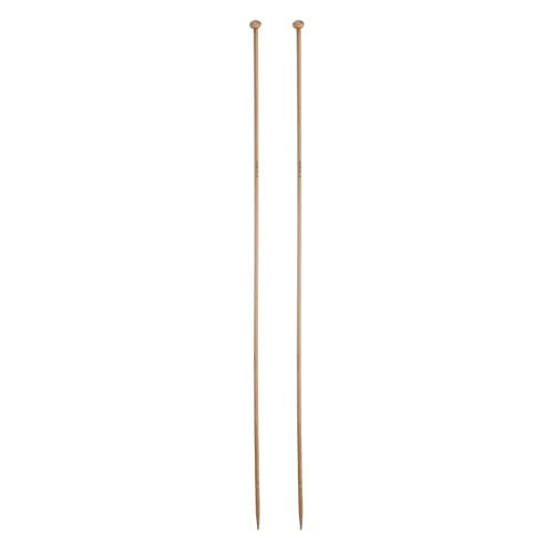 HARFINGTON 3mm Bamboo Knitting Needle Straight Single Pointed 13.8 Inch Long Wooden Sweater Knitting Needles US Size 2.5 for Yarn Beginners Hand Sock DIY - size: 3mm US Size 2.5