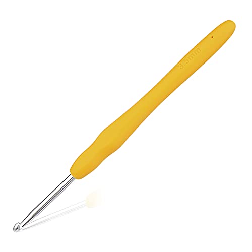 QMNNMA 3.5 mm Crochet Hook, Ergonomic Crochet Hooks for Arthritic Hands | Crochet Needles for Yarn, Extra Long Knitting Needles for Beginners and Crocheting Yarn, Good for Making Blankets - size: 3.5mm