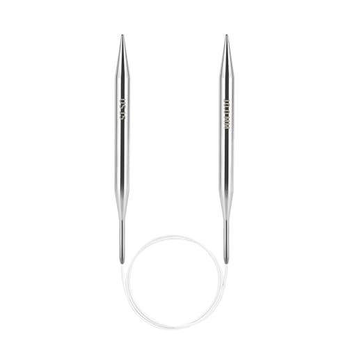 Soosui 10.0 mm Circular Knitting Needles US15|32 inches/80 Centimeters Long | Circular Knitting Needle, Made of Metal, Suitable for Weaving Scarves, Blankets, etc. - size: US15/10.0MM