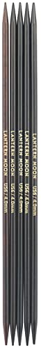 Lantern Moon Ebony Wood Double Pointed Needles 8" (20cm) | US Size 6 (4.0mm) - size: US 6 (4mm)