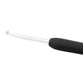 KnitPro Steel Single-Ended Crochet Hook with Black Soft Handle | 0.75 mm - size: 0.75 mm