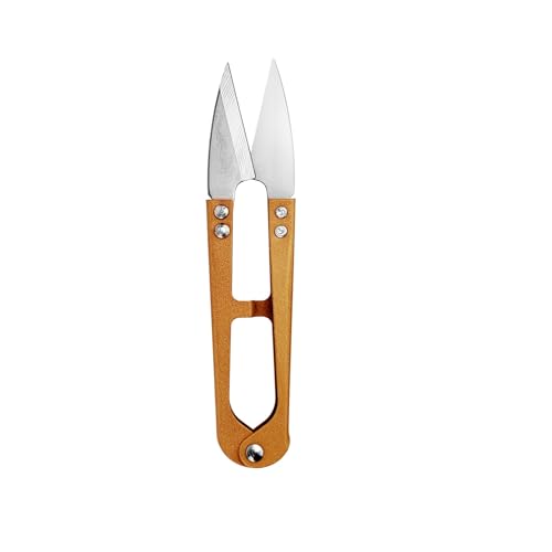 1 Pair 4.2 Inch Scissors Sewing Supplies Small Scissor Fabric for Stitching, DIY Supplies, Yarn Scissors, Small Trimming, Bonsai Tools,Yellow - color: Yellow