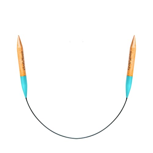 mindfulknits Zen Circular Knitting Needles - US 13, 9mm -16 Inch Length - Premium Beech Wood with Ombre Glossy Finish - Smooth Glide for All Projects - Teal - size: 9mm Teal