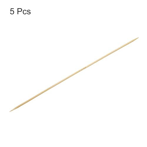 HARFINGTON 5Pcs Bamboo Knitting Needles Double Pointed US 1(2.25mm) 7.9 Inch(20cm) Straight for Handmade Creative DIY Knitting Craft Yarn, Yellow - color: Yellow, size: US 1(2.25mm)