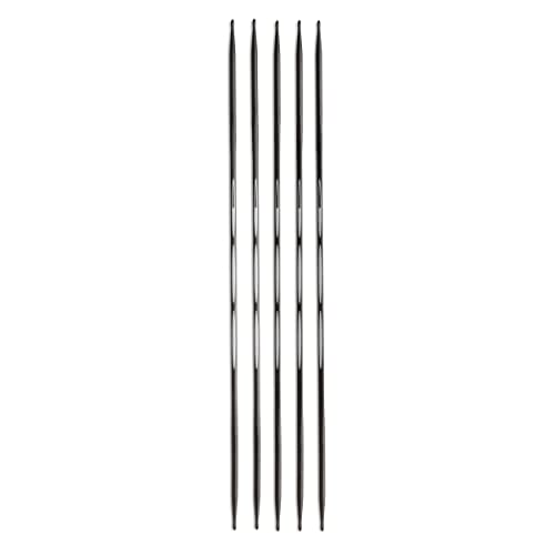 Prym 8" Ergonomic Double Point Knitting Needles, Carbon, US 1.5 (2.5mm) - size: US 1.5 (2.5 mm)