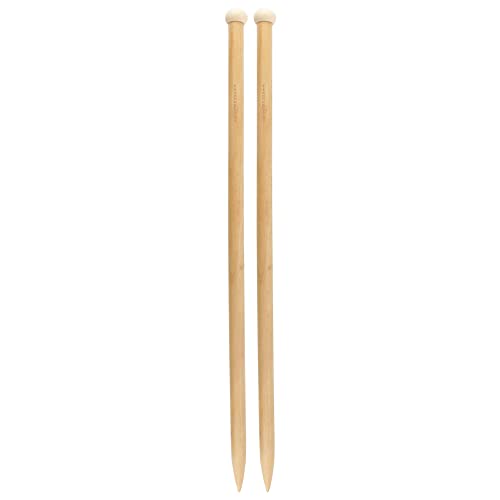 JubileeYarn Jumbo Birch Knitting Needles - US 36 (20mm) - 24" Long - 1 Pair - size: US 36/20mm (24" Long)